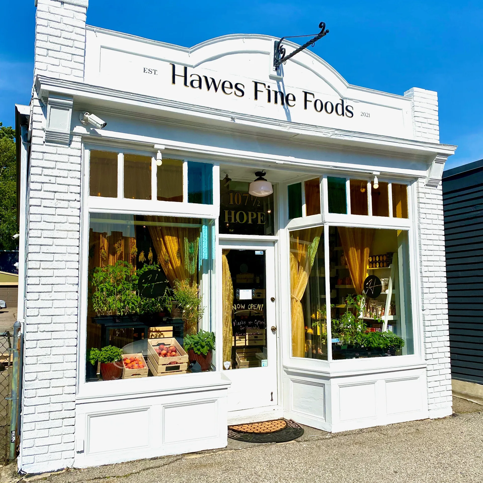 Exterior of the Hawes Fine Foods store